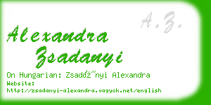 alexandra zsadanyi business card